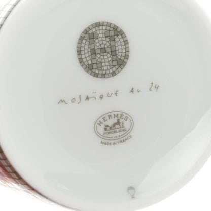 Hermes Porcelain Mosaique au 24 Coffee Cup and Saucer Set of 2 9 of 10