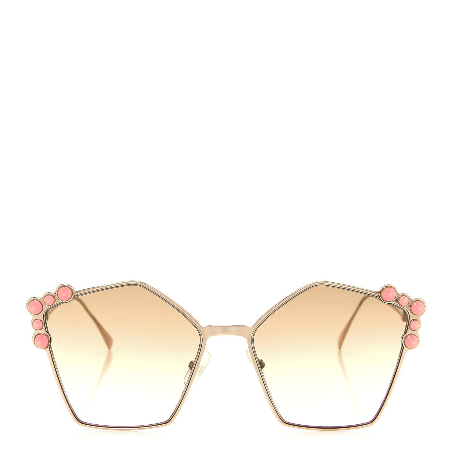 Fendi Geometric Dots Sunglasses FF 0261/S Gold 2 of 9