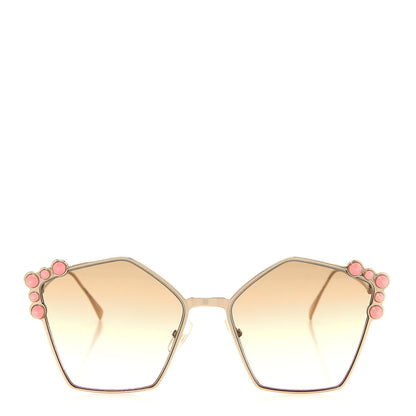 Fendi Geometric Dots Sunglasses FF 0261/S Gold 2 of 9
