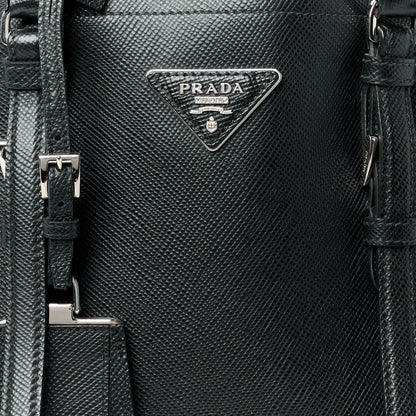 Prada Saffiano Cuir Medium Double Handle Tote Black 8 of 10