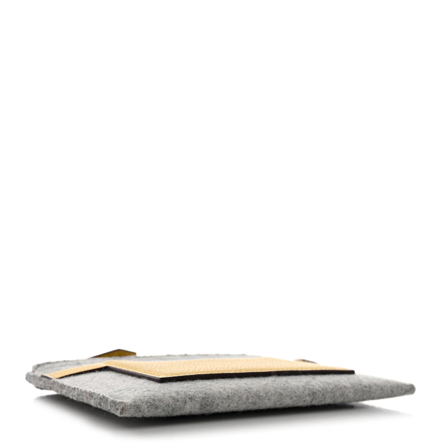 Hermes Felt Epsom Colorblock Toodoo 29 Zip Pouch Gris Clair Blue Hydra Jaune De Naples 4 of 10