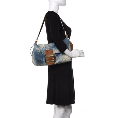 Fendi Denim Zucchino Baguette Blue 2 of 11