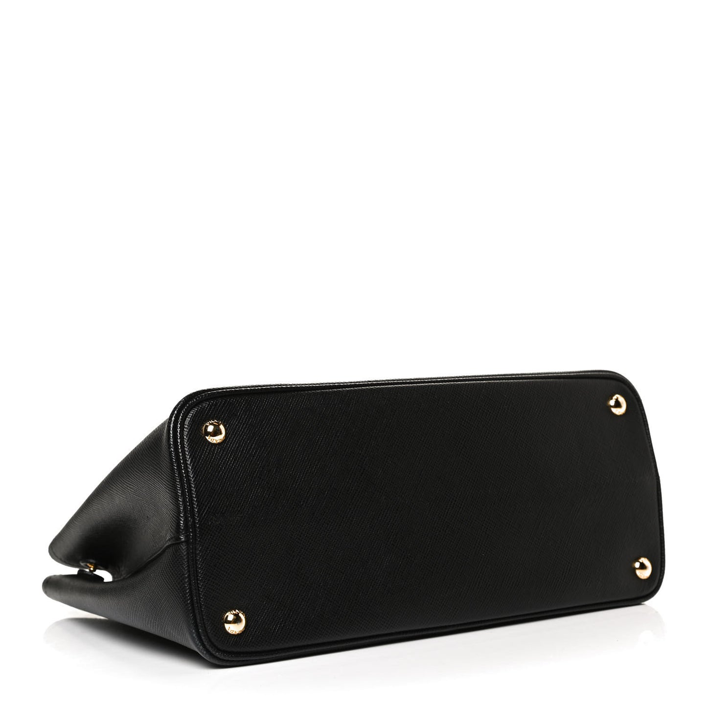 Saffiano Cuir Medium Double Bag Black Fuoco