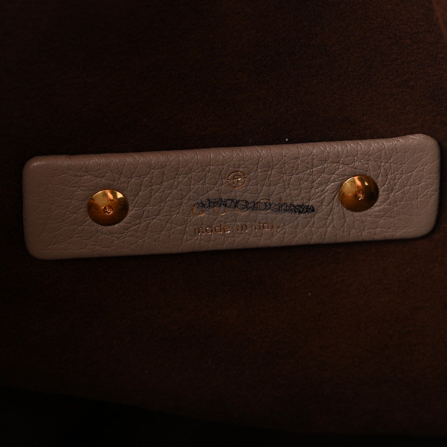 Grained Calfskin Softbit Maxi Shoulder Bag Taupe
