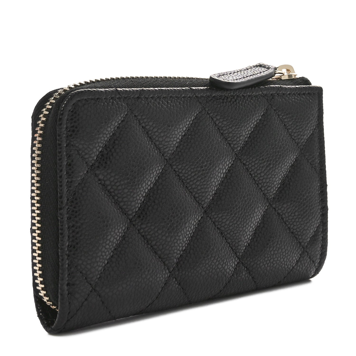 Chanel Caviar Quilted Zipped Key Holder Case Black 3 of 9