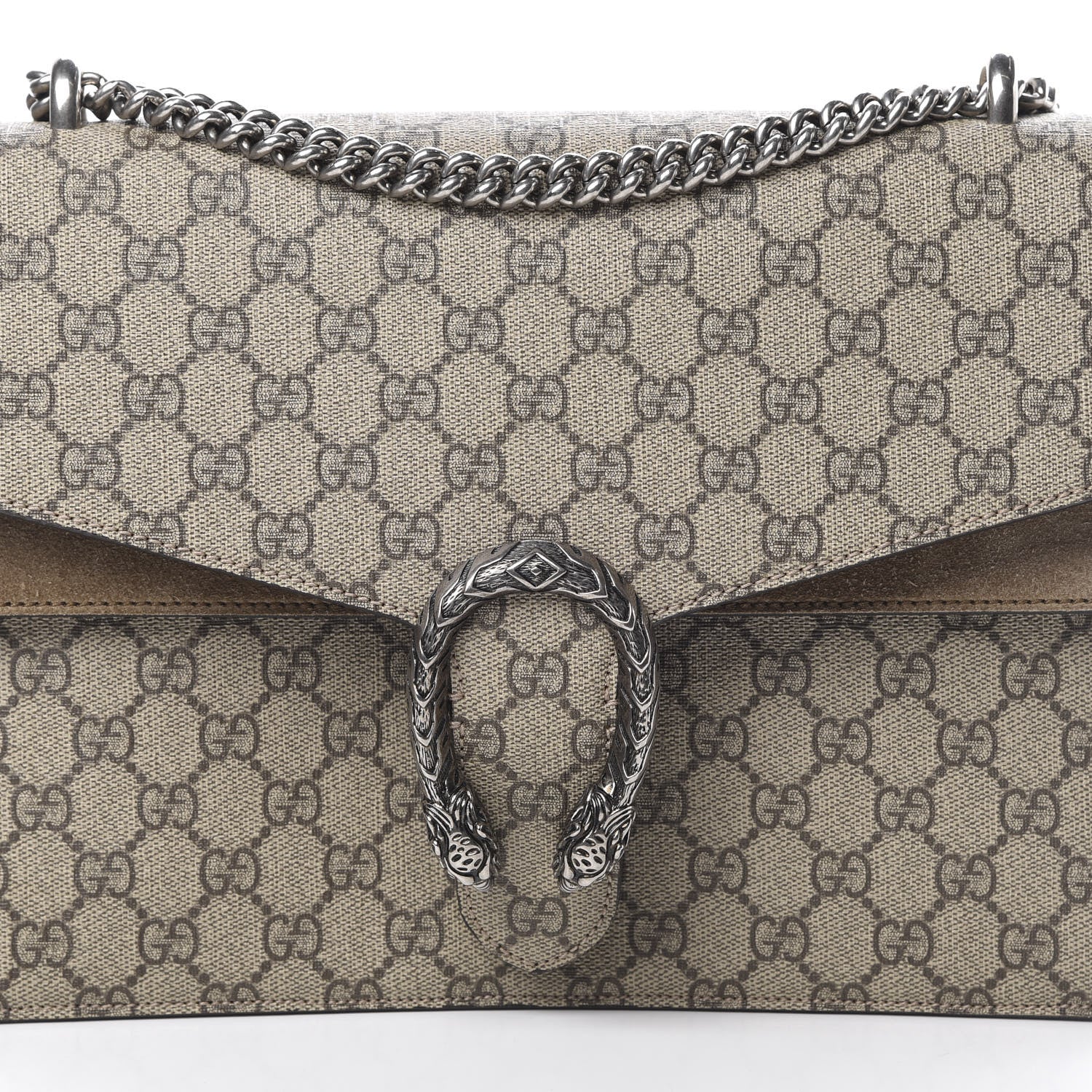 Gucci GG Supreme Monogram Medium Dionysus Shoulder Bag Taupe 8 of 15