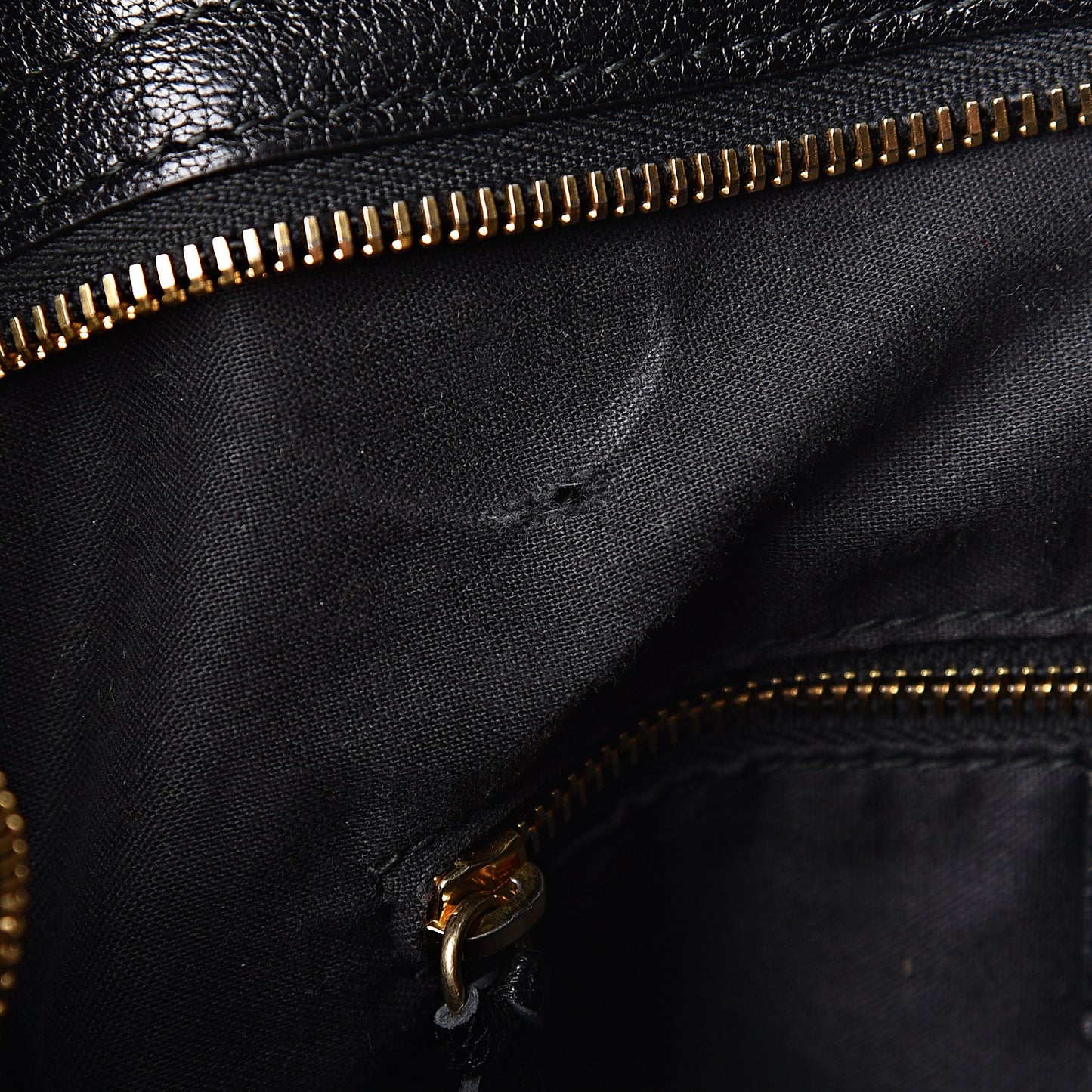Chevre Gold Metallic Edge Hardware Velo Black