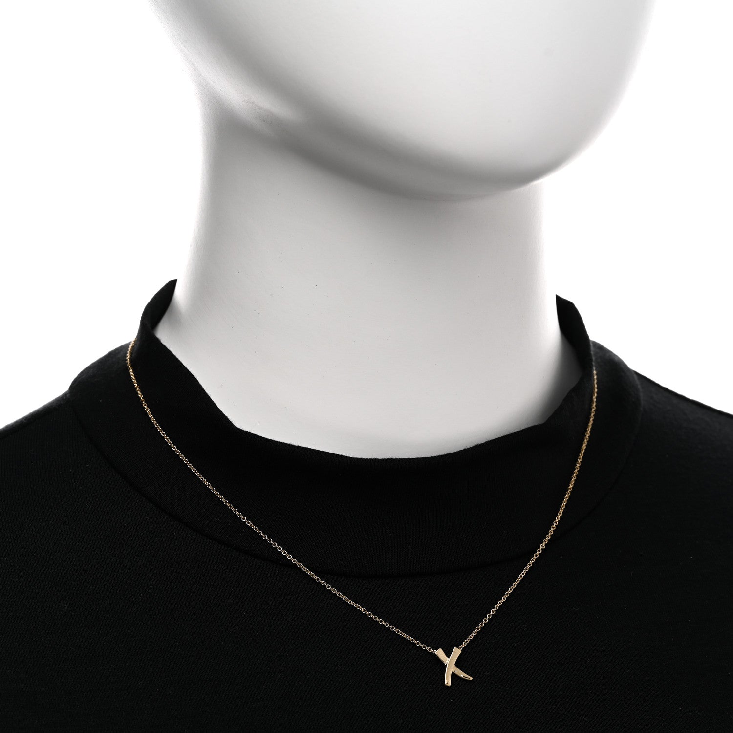 Tiffany 18K Yellow Gold Mini Paloma Picasso Graffiti X Pendant Necklace 2 of 4