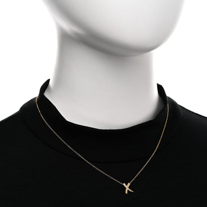 Tiffany 18K Yellow Gold Mini Paloma Picasso Graffiti X Pendant Necklace 2 of 4