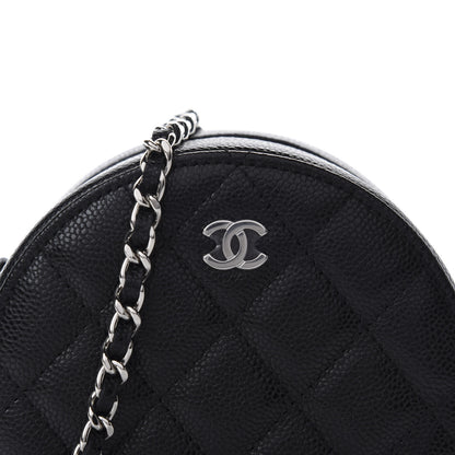 Chanel Caviar Quilted Round Clutch With Chain Black 10 of 11
