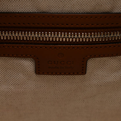 Gucci Calfskin GG Tennis Embossed Large Duffle Bag Brown 5 of 12