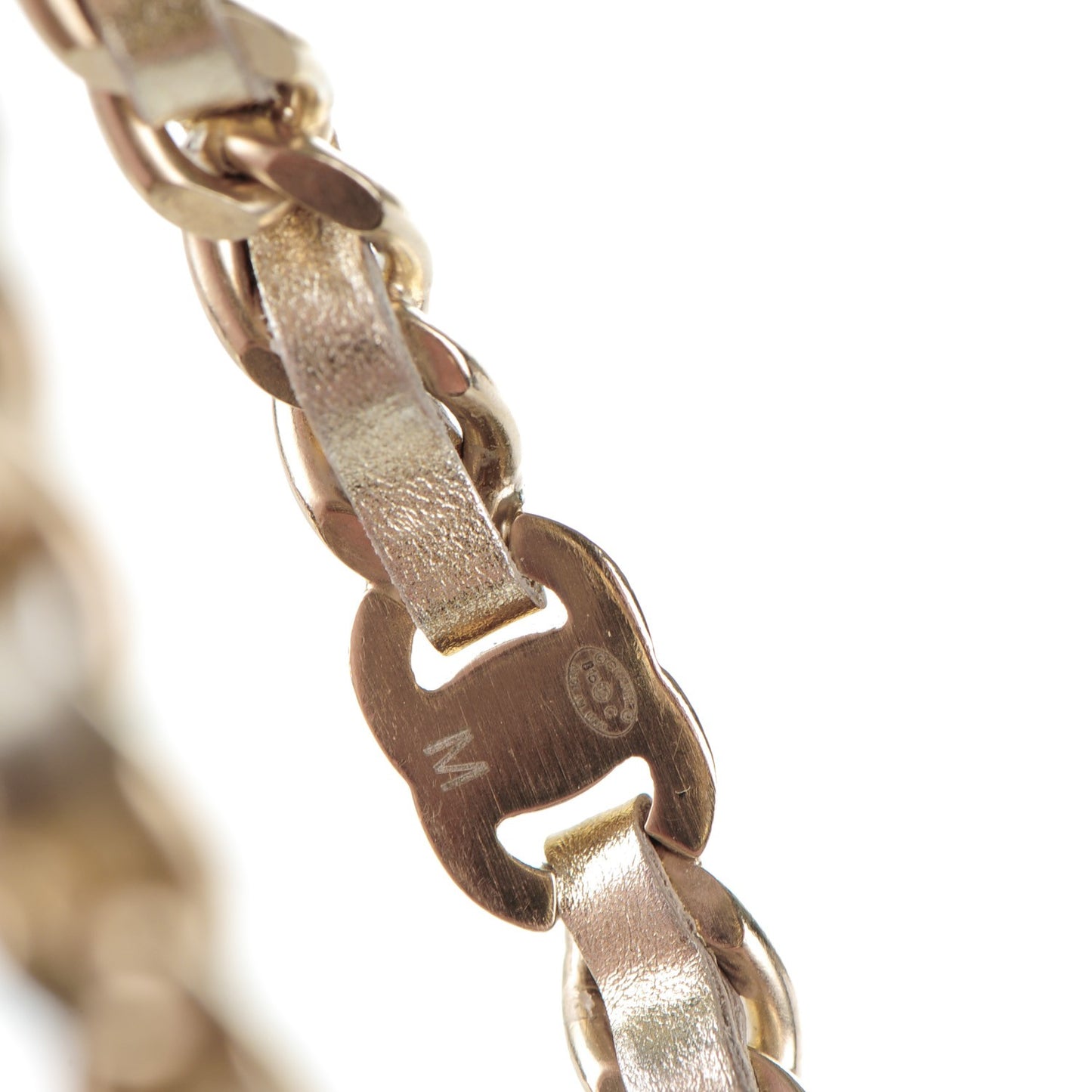 Lambskin Chain CC Bangle Set of 3 Gold