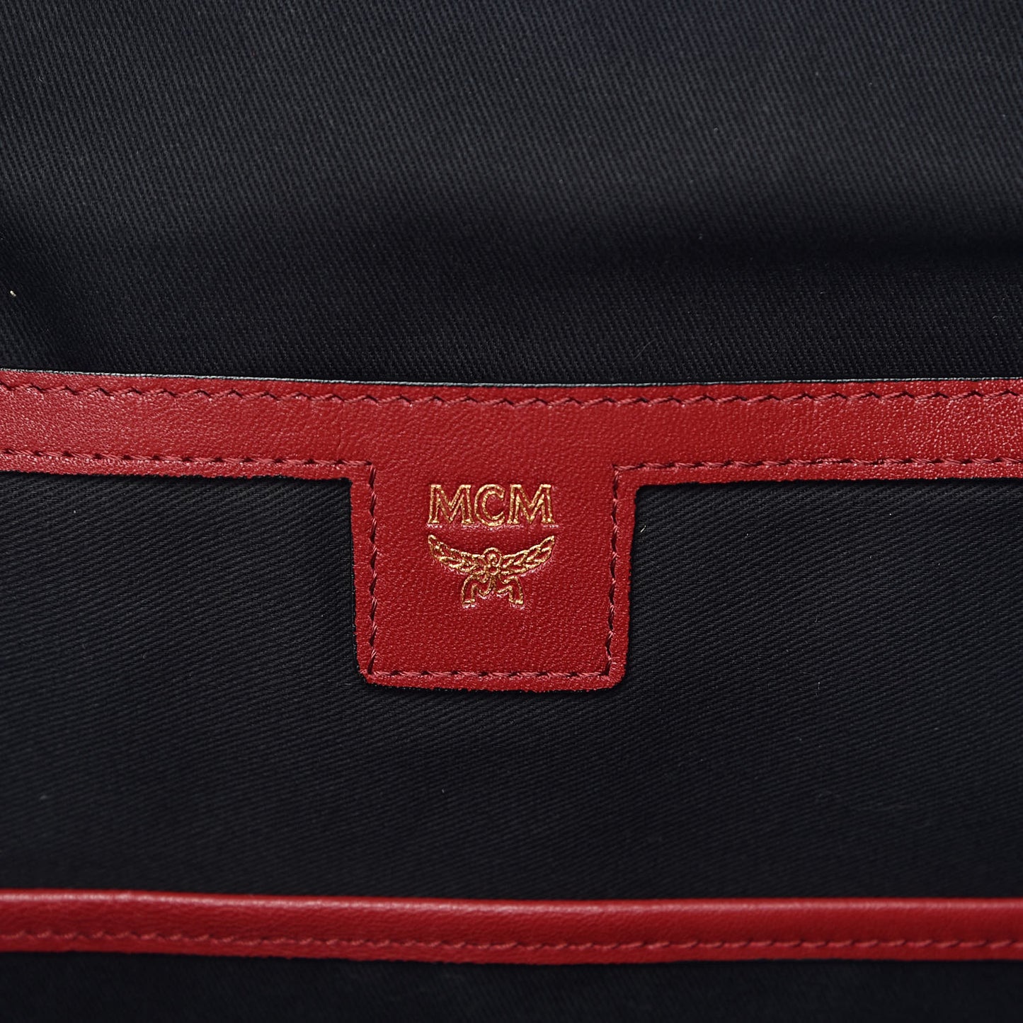 Velvet Monogram Medium Stark Insignia Backpack Ruby Red