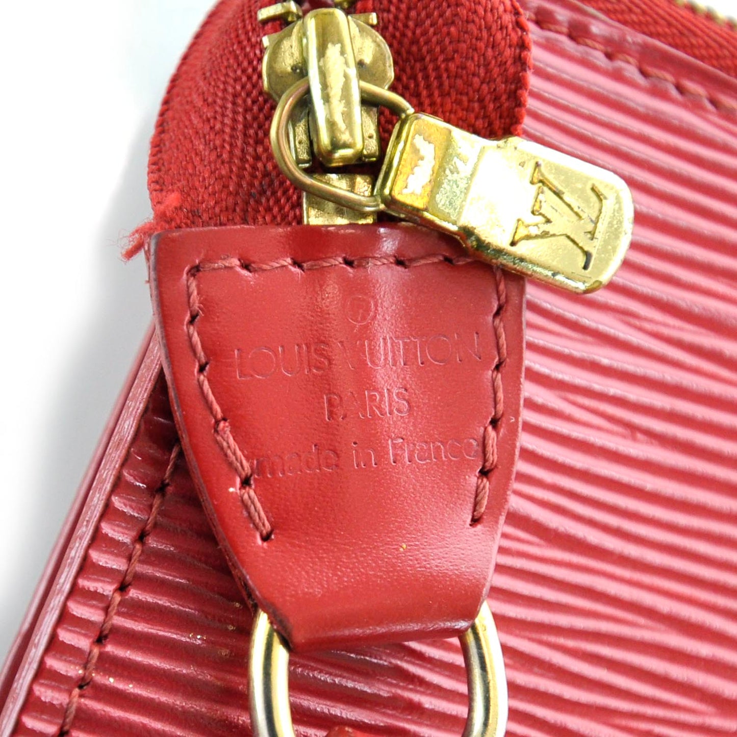 Epi Pochette Pouch Red Cosmetics