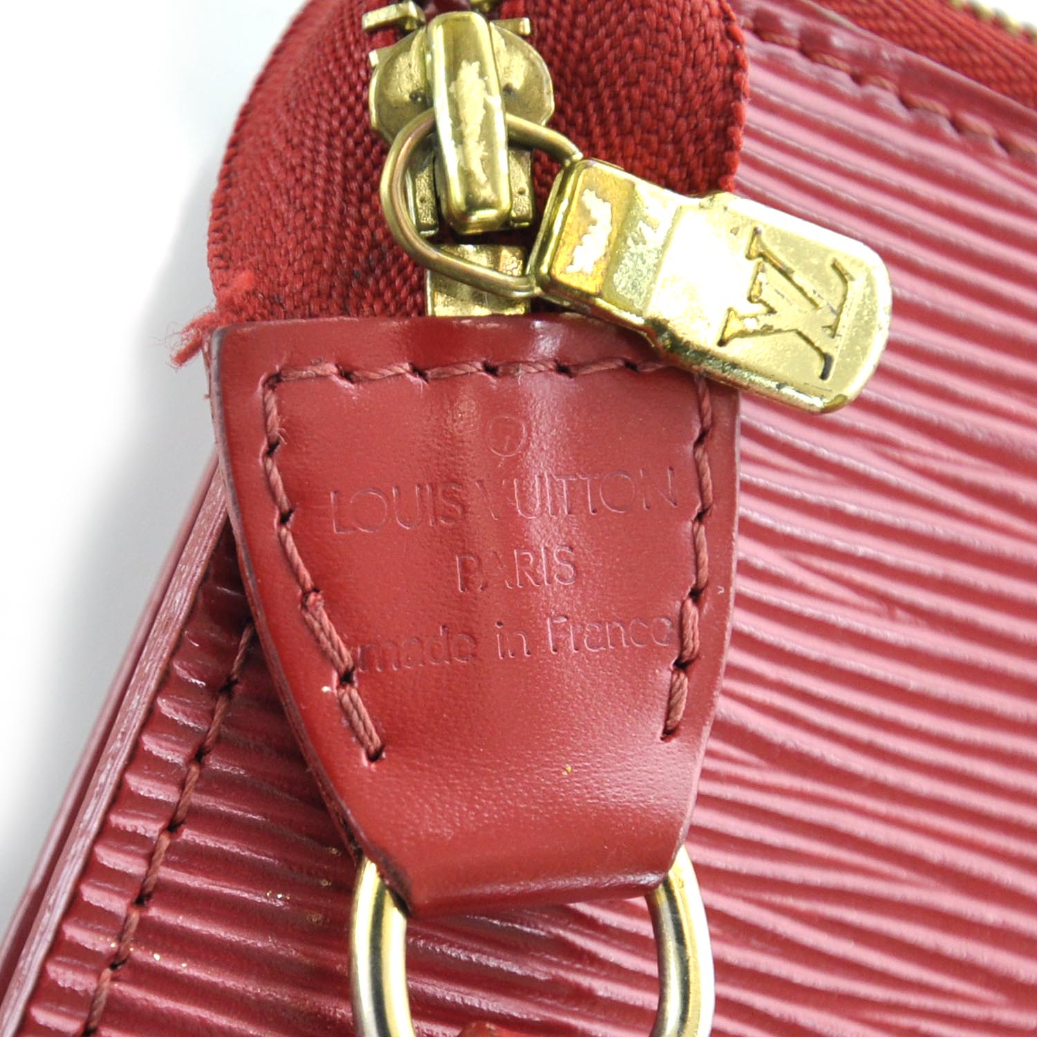 Louis Vuitton Epi Pochette Pouch Red Cosmetics 8 of 10