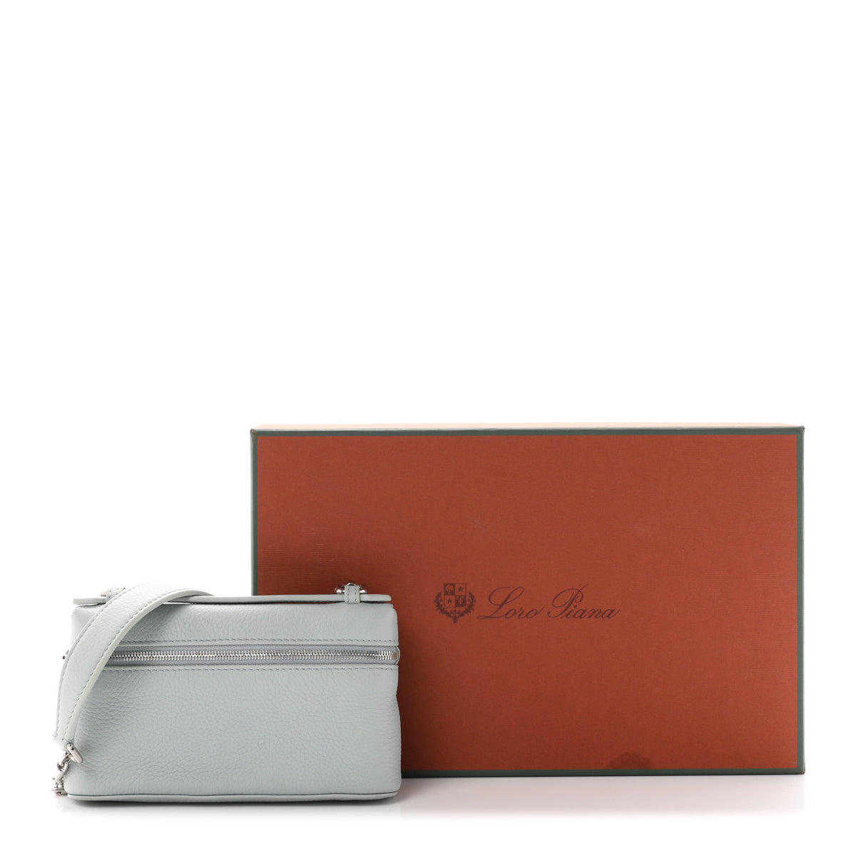 Loro Piana Grained Calfskin Extra Pocket Mini Pouch Minty Breeze 11 of 11