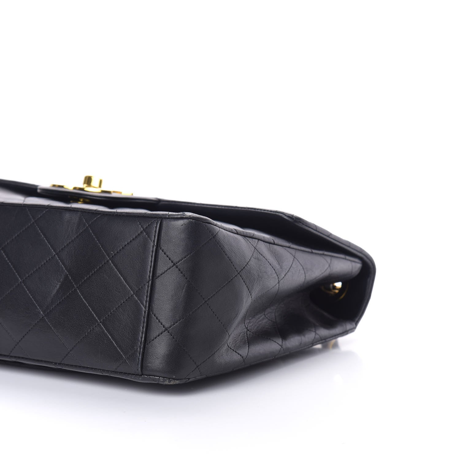 Chanel Lambskin Quilted XL Jumbo Single Flap Black 7 of 12