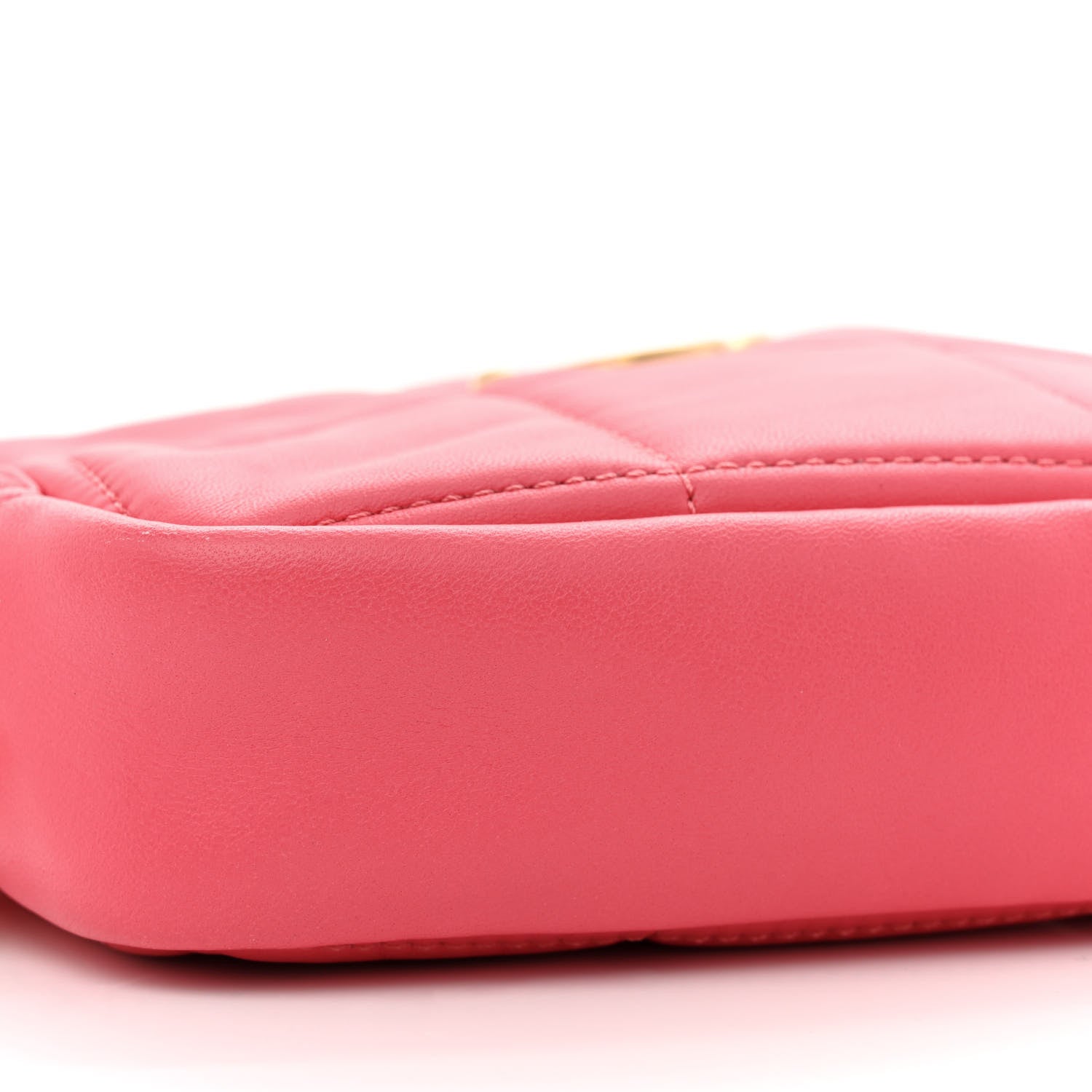 Chanel Lambskin Quilted Diamond Clutch With Chain Pink 9 of 10