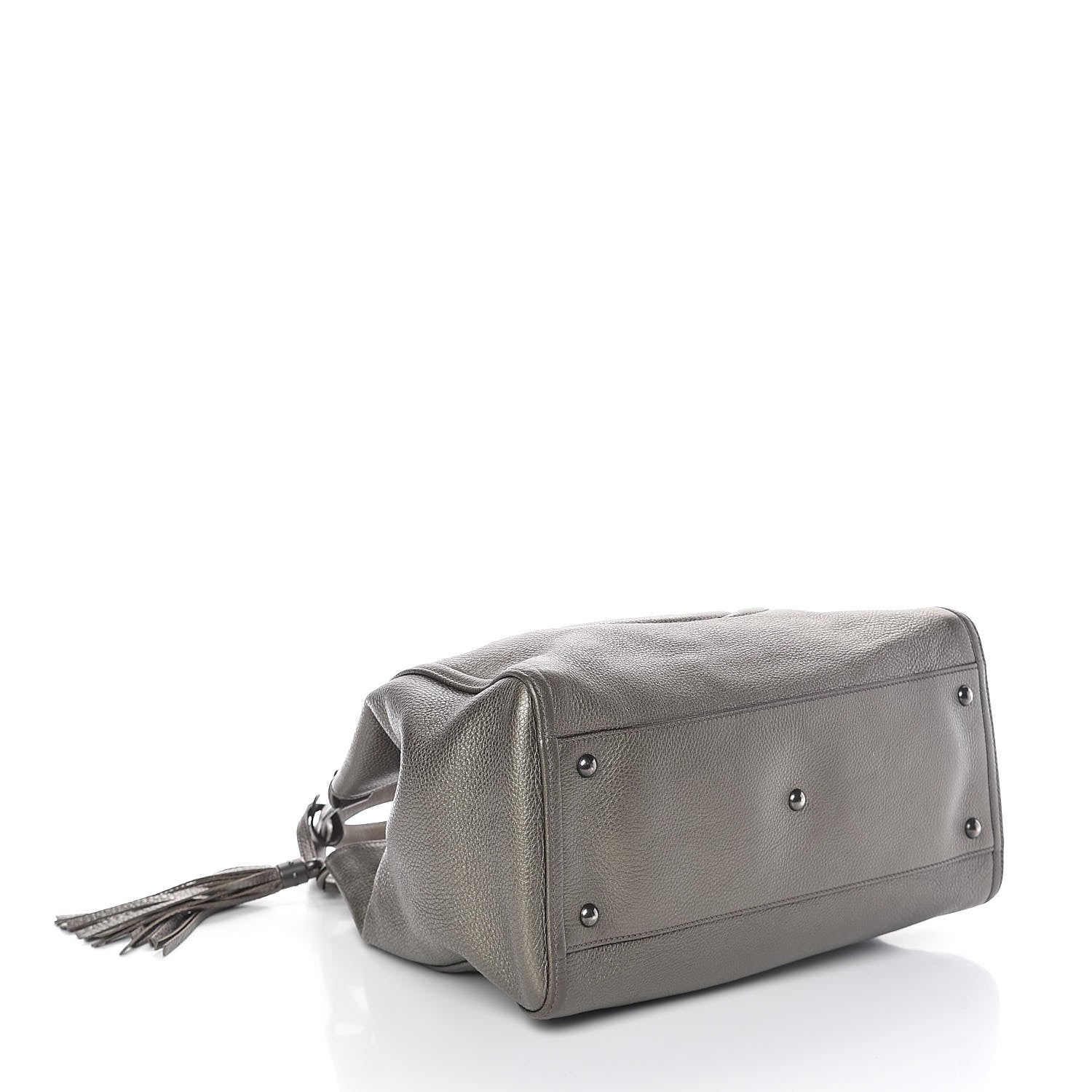 Gucci Metallic Pebbled Calfskin Medium Soho Shoulder Bag Sasso 4 of 10
