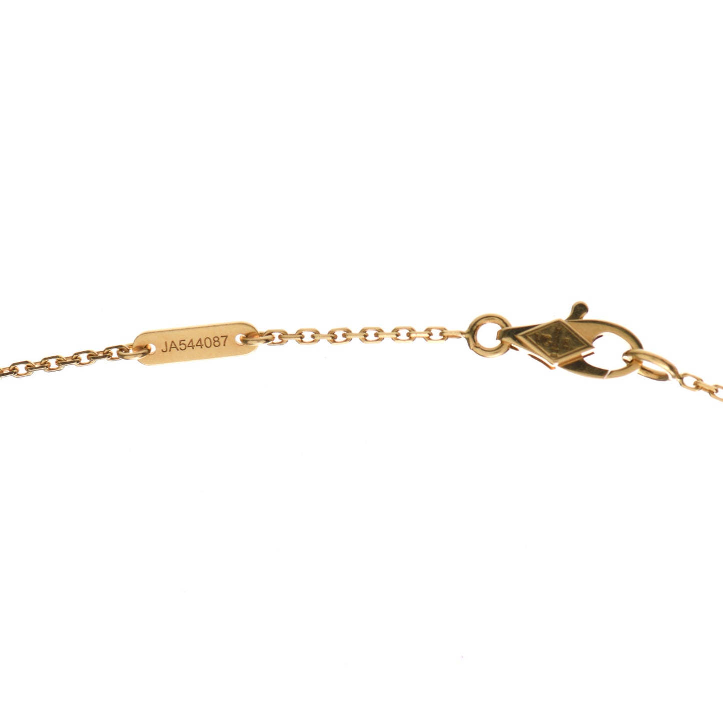 18K Yellow Gold Mother of Pearl Sweet Alhambra Pendant Necklace