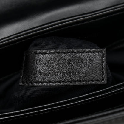 Saint Laurent Calfskin Y Quilted Monogram Toy Loulou Crossbody Bag Black 7 of 8