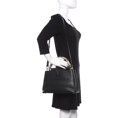 Louis Vuitton Taurillon Ayers Capucines PM Black 2 of 9