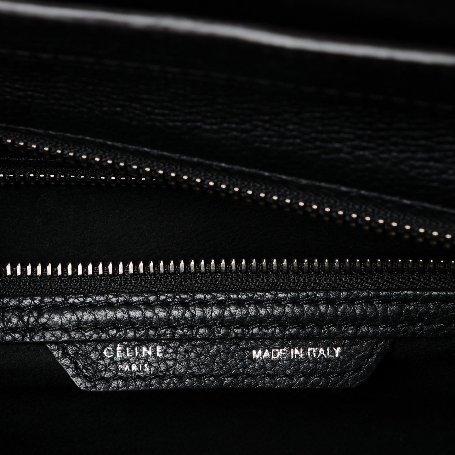 Drummed Calfskin Mini Luggage Black