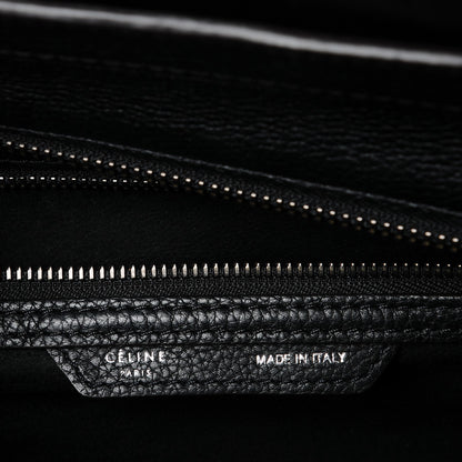 Celine Drummed Calfskin Mini Luggage Black 6 of 7