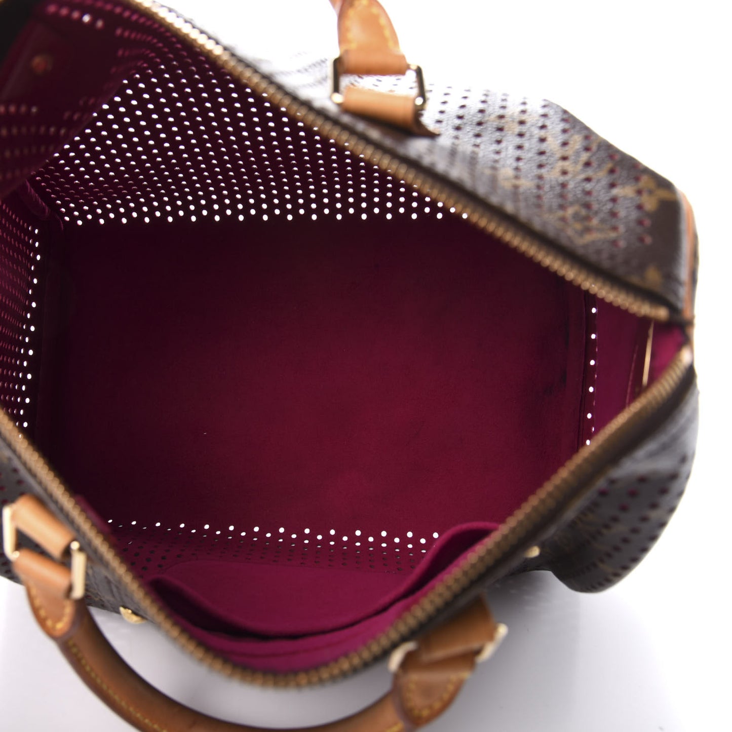 Monogram Perforated Speedy 30 Fuchsia