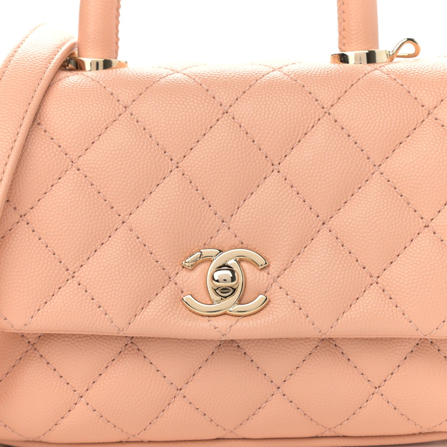 Chanel Caviar Quilted Extra Mini Coco Handle Flap Light Pink 7 of 10