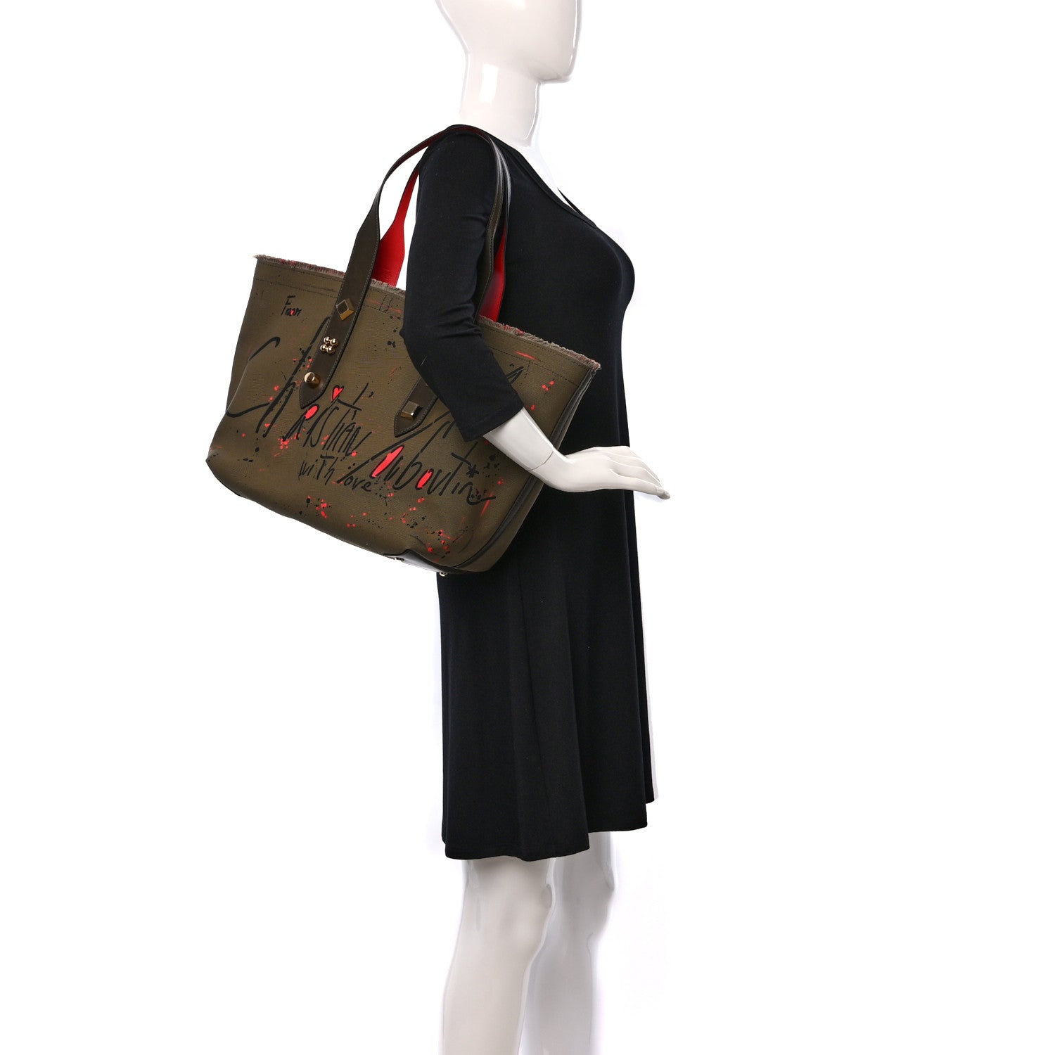Christian Louboutin Canvas Small Frangibus Tote Balmore Multicolor 2 of 8