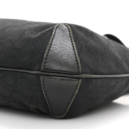 Gucci Monogram Horsebit Hobo Black 20 of 34