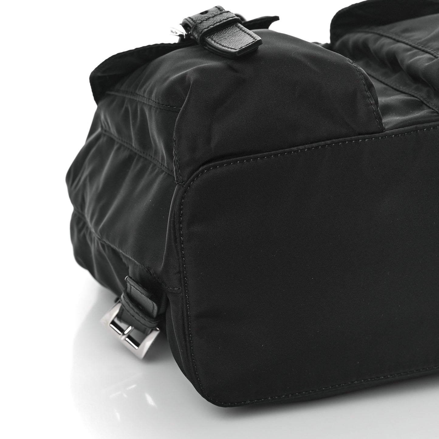 Tessuto Nylon Saffiano Small Backpack Black