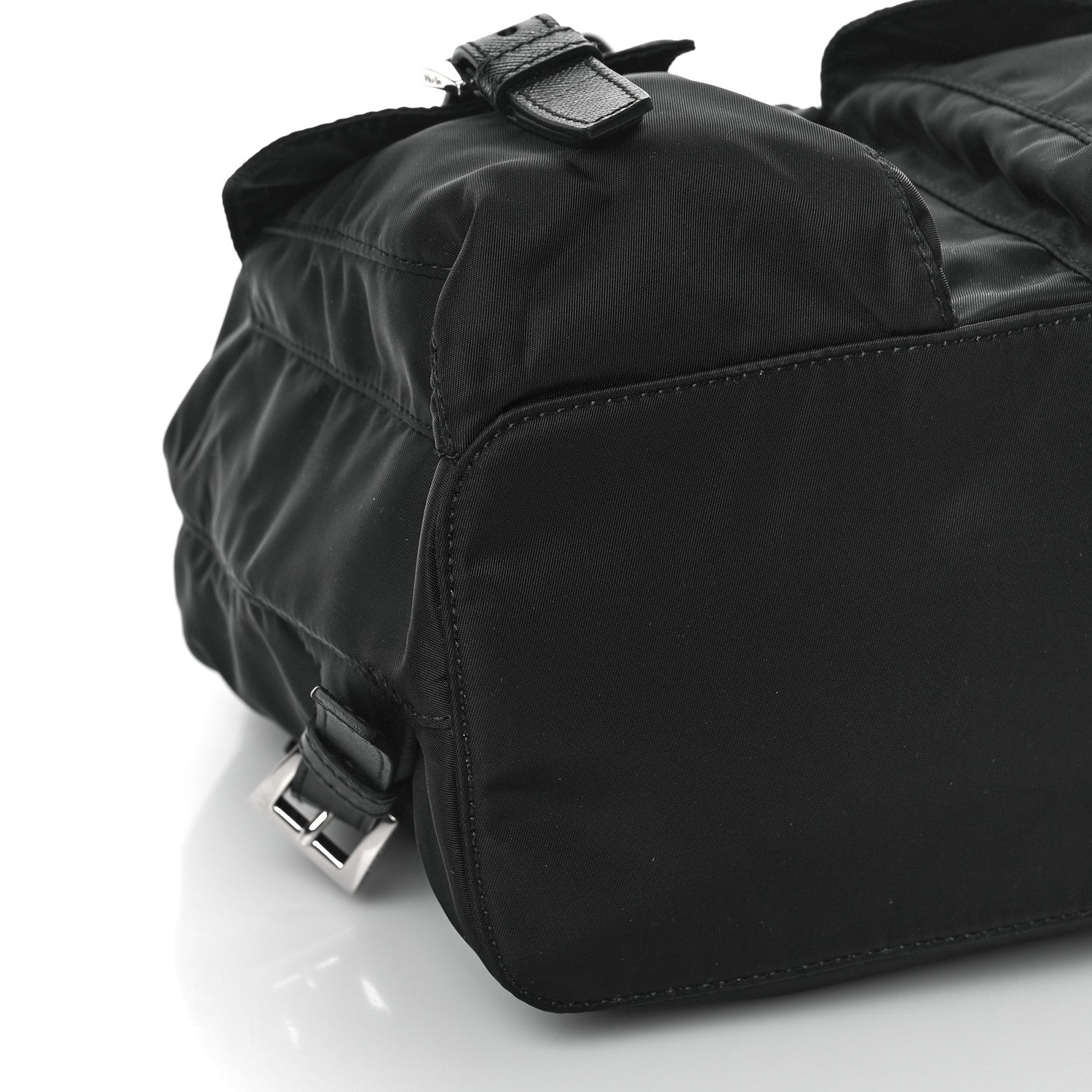 Prada Tessuto Nylon Saffiano Small Backpack Black 8 of 9