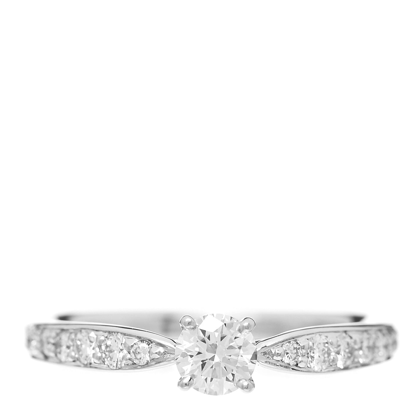 Platinum Diamond .21ct Round Brilliant Harmony Engagement Ring 46 3.75