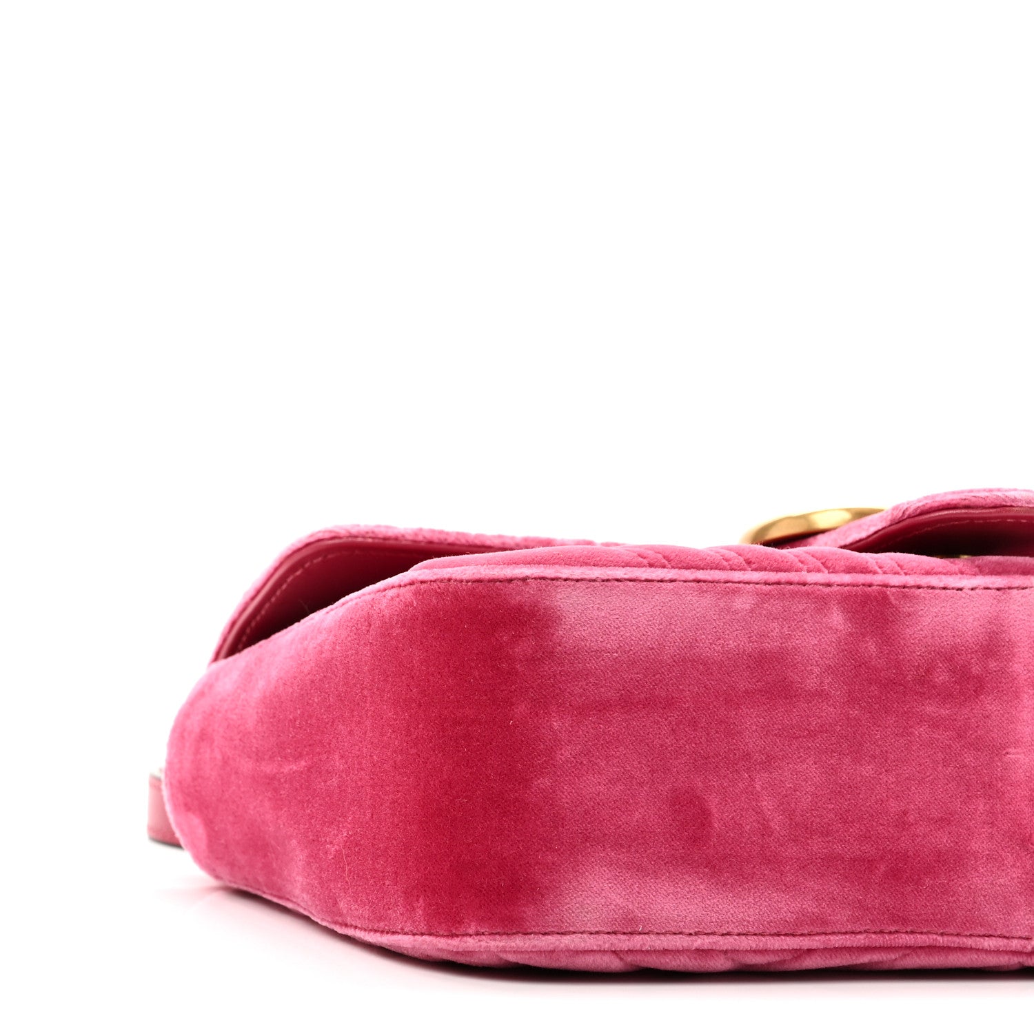 Gucci Velvet Matelasse Small GG Marmont Shoulder Bag Light Raspberry Rose 9 of 10