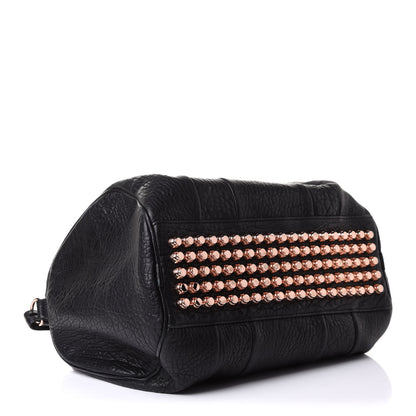 Alexander Wang Pebbled Lambskin Rocco Black Pale Gold Hardware 4 of 9
