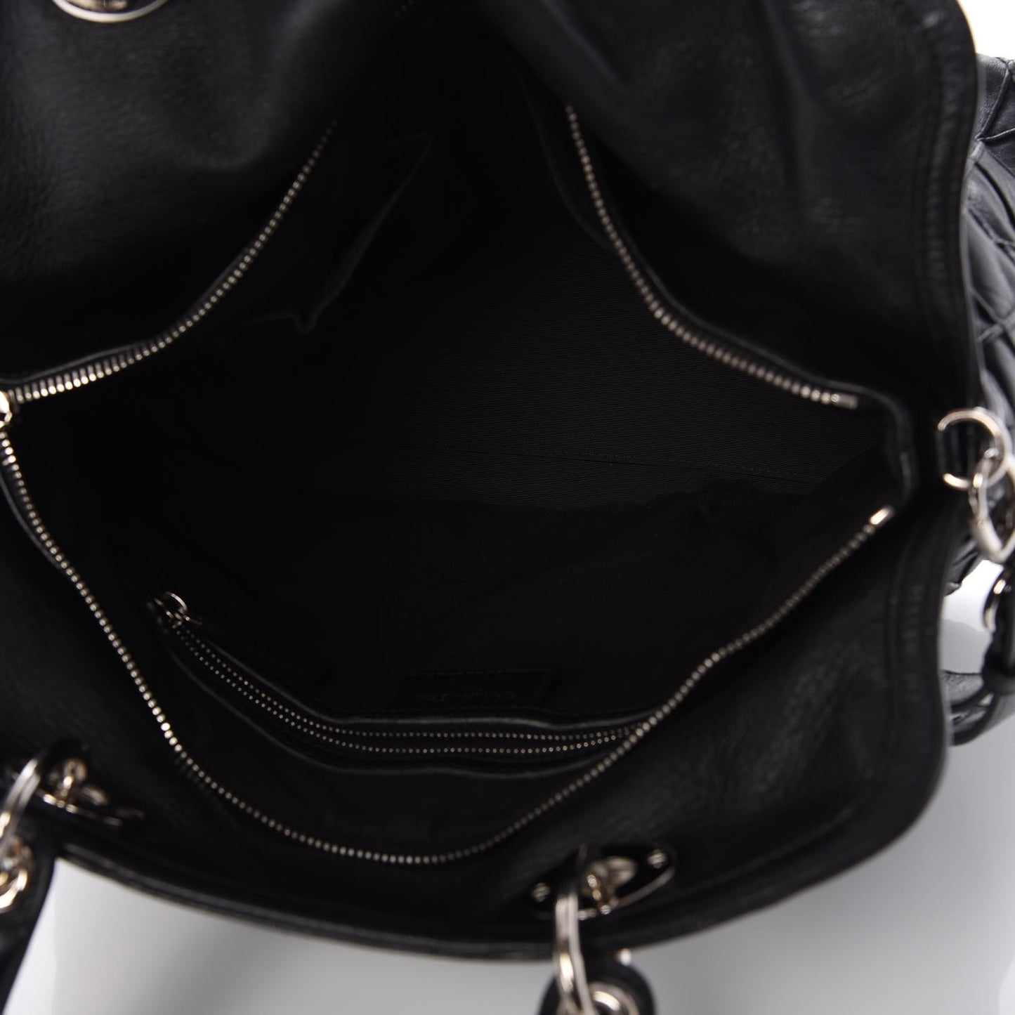 Lambskin Cannage Medium Granville Tote Black