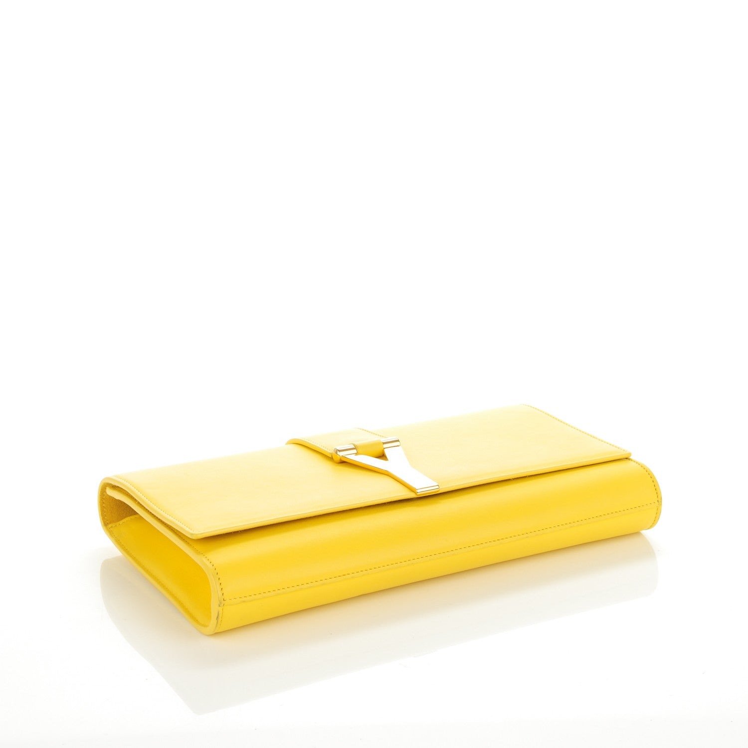 Saint Laurent Calfskin Classic Y Ligne Clutch Soleil 4 of 7