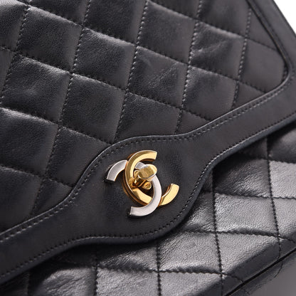 Chanel Lambskin Quilted Medium Double Flap Black 9 of 21