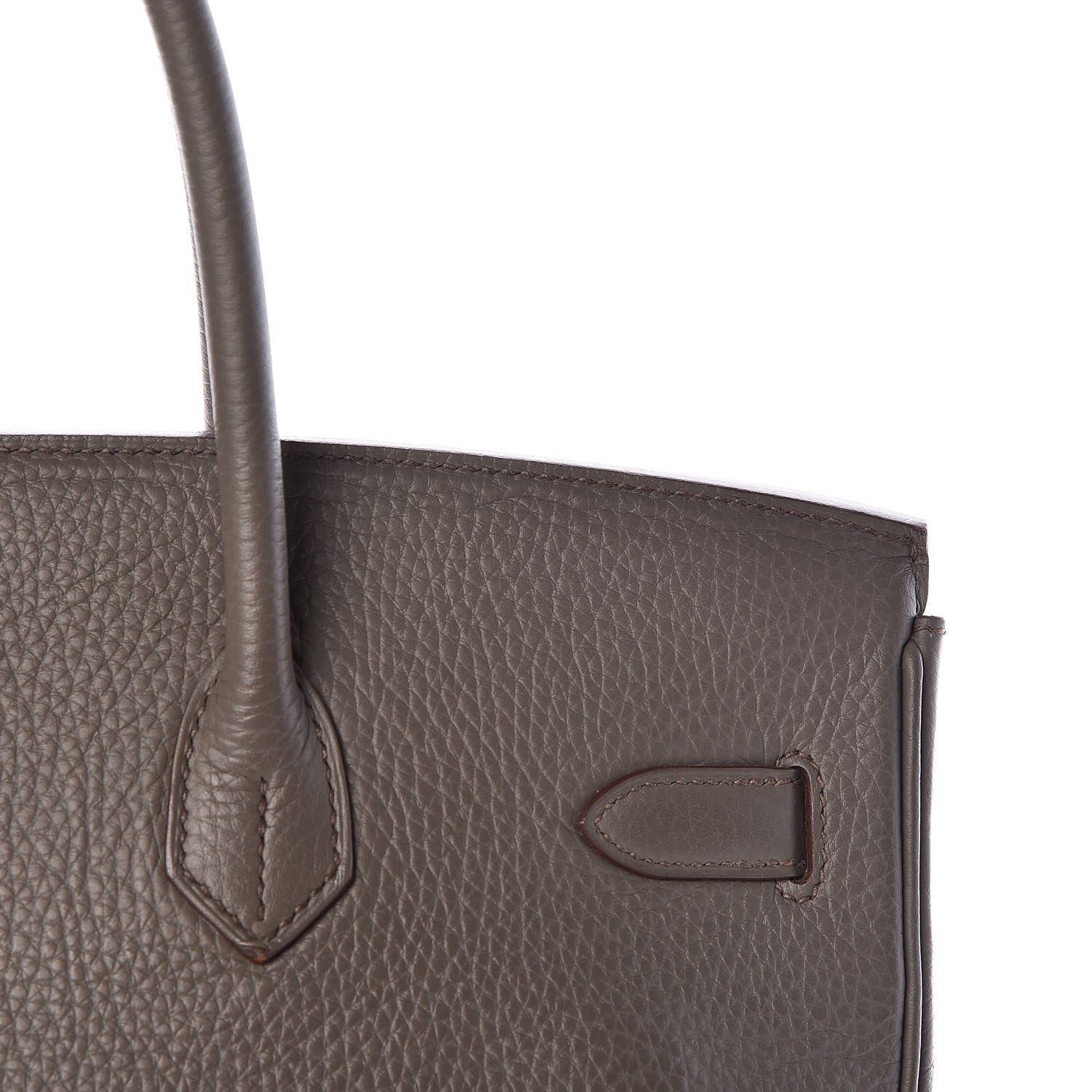 Hermes Taurillon Clemence Birkin 35 Taupe 30 of 33