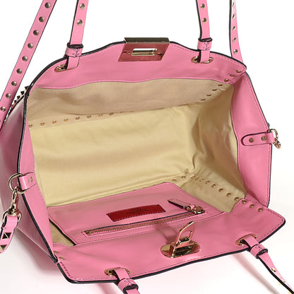 Valentino Garavani Vitello Small Rockstud Tote Ninphea 5 of 9