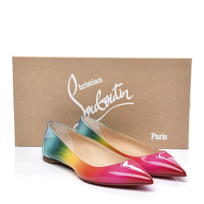Christian Louboutin Patent Rainbow Ballalla Flats 36 Multicolor 10 of 10