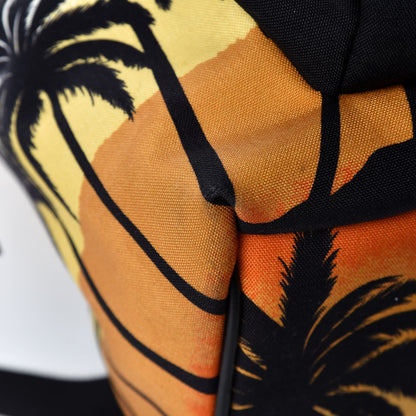 Saint Laurent Nylon Palm Tree Sunset Print Hunting Backpack Red Yellow Black 13 of 14