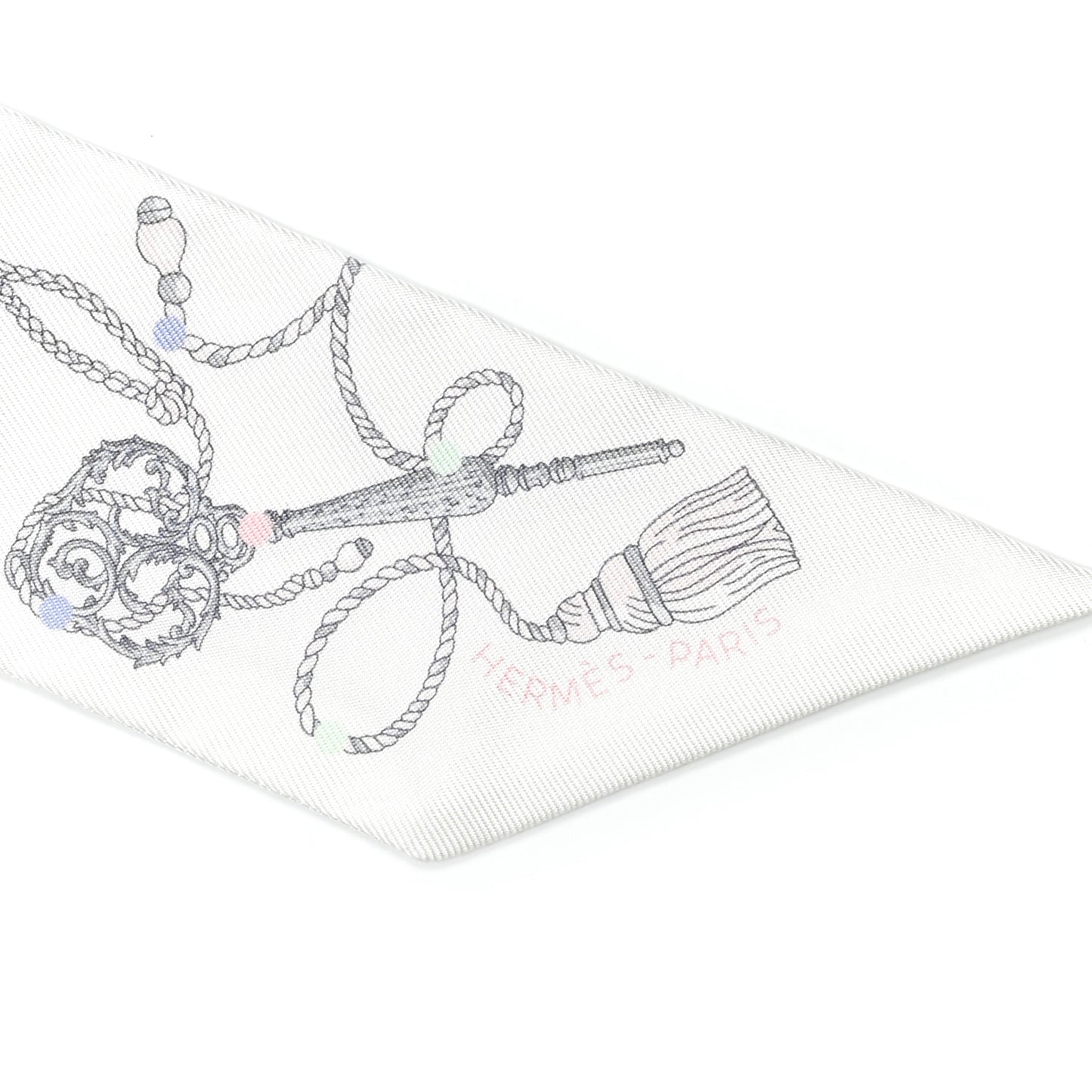 Silk Les Cles A Pois Twilly White Gris Acier