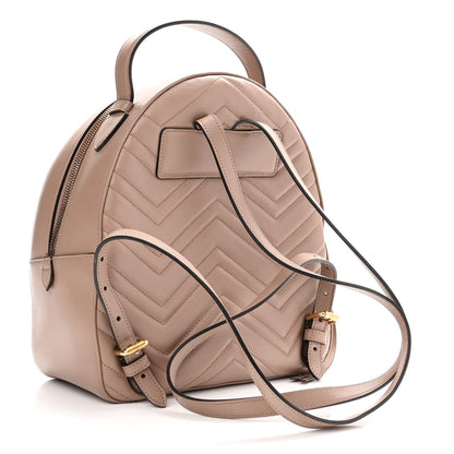 Gucci Calfskin Matelasse GG Marmont Dome Backpack Porcelain Rose 3 of 13