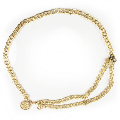 Chanel Gold Black Chain Medallion Belt 3 of 4