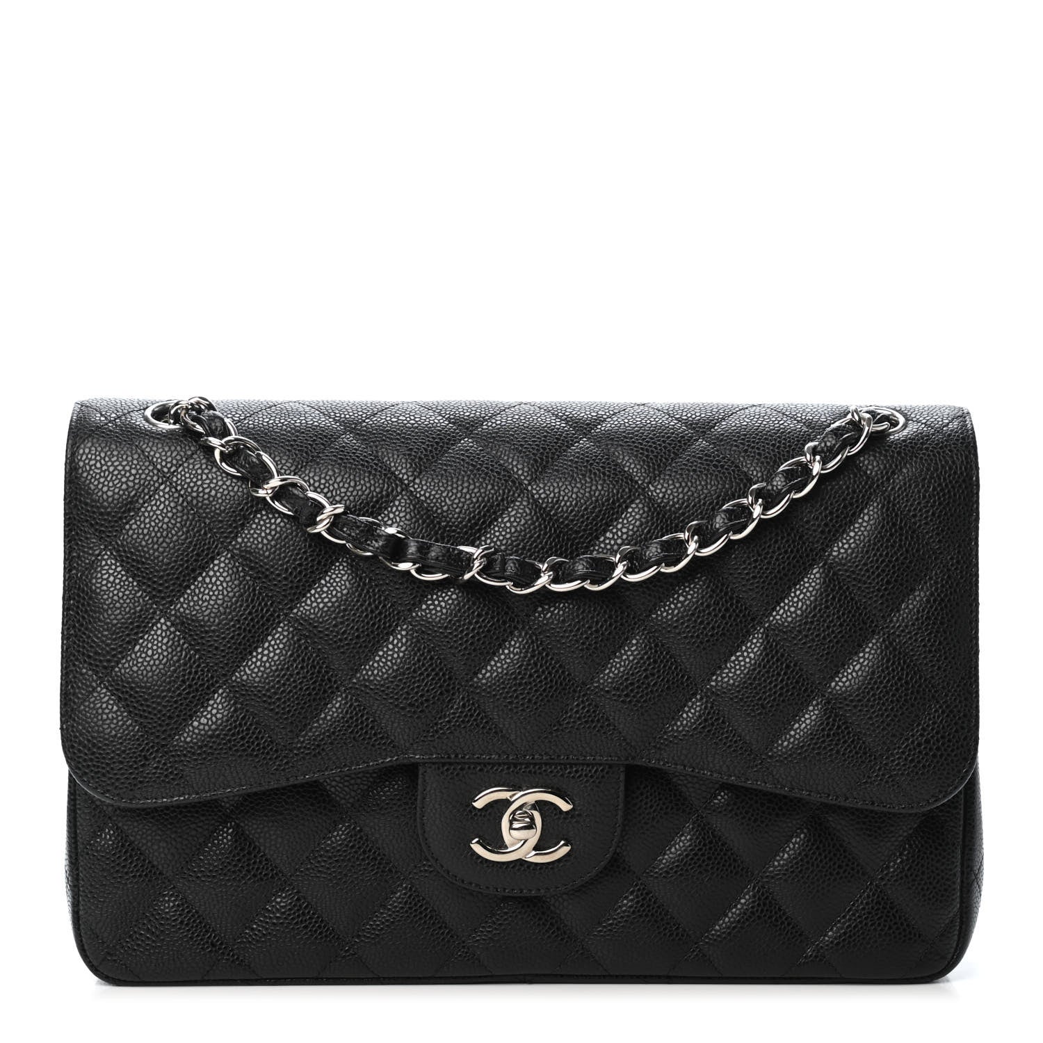 Chanel Caviar Quilted Jumbo Double Flap Black 1 of 4