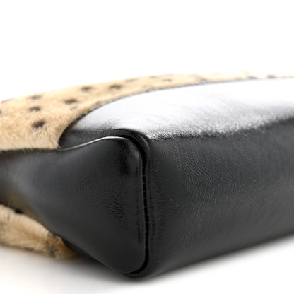 Chanel Shiny Lambskin Pony Hair Cheetah Printed Mini 31 Shopping Bag Light Beige Black 8 of 9