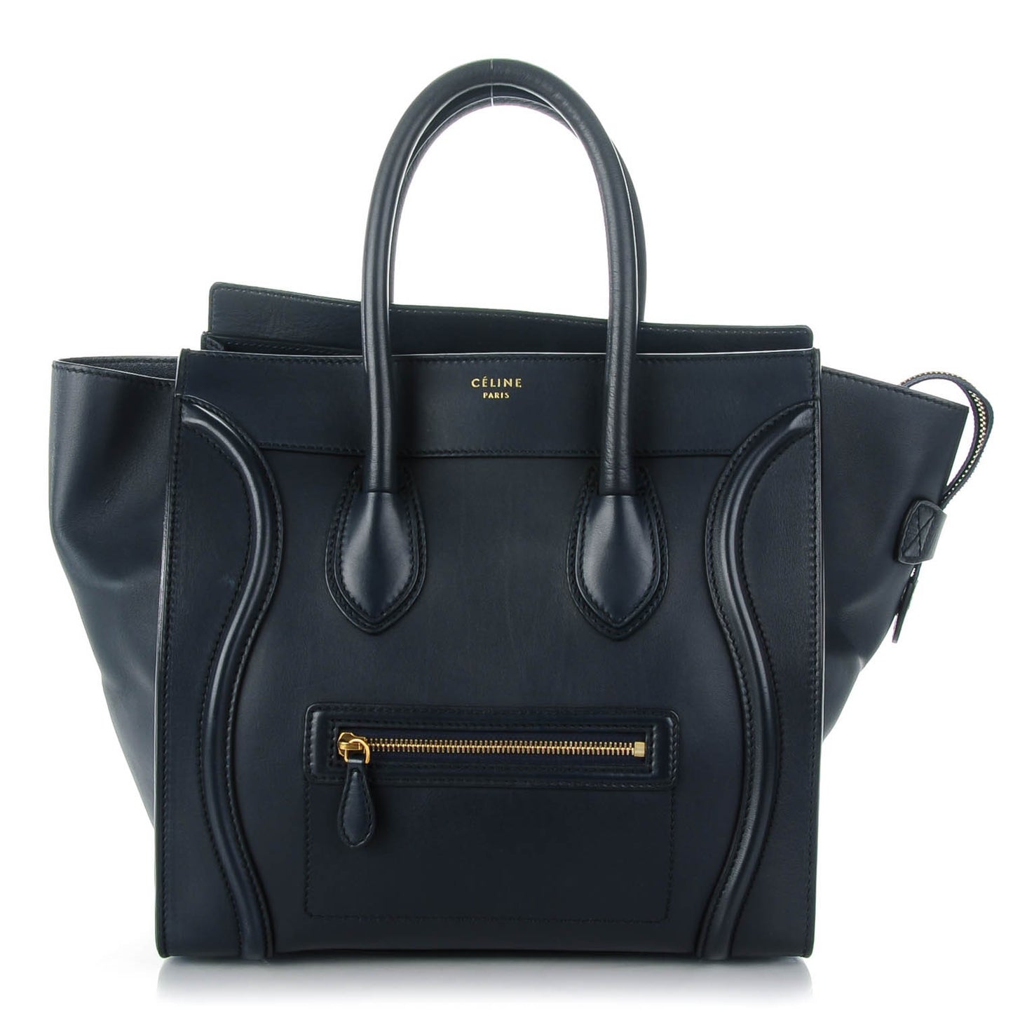 Smooth Calfskin Mini Luggage Navy Blue